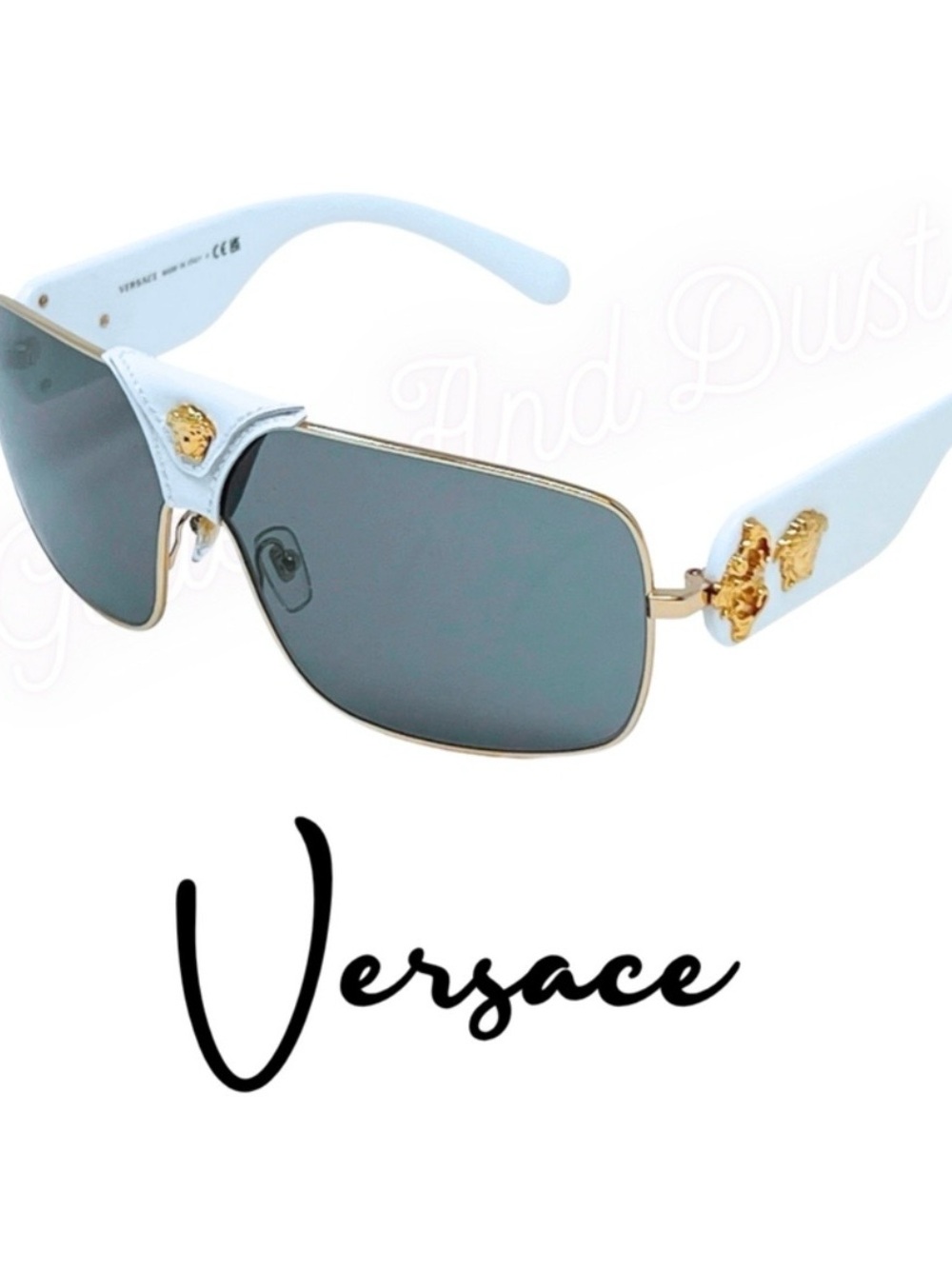 Versace Authentic Medusa Aviator Sunglasses - Picture 3 of 14